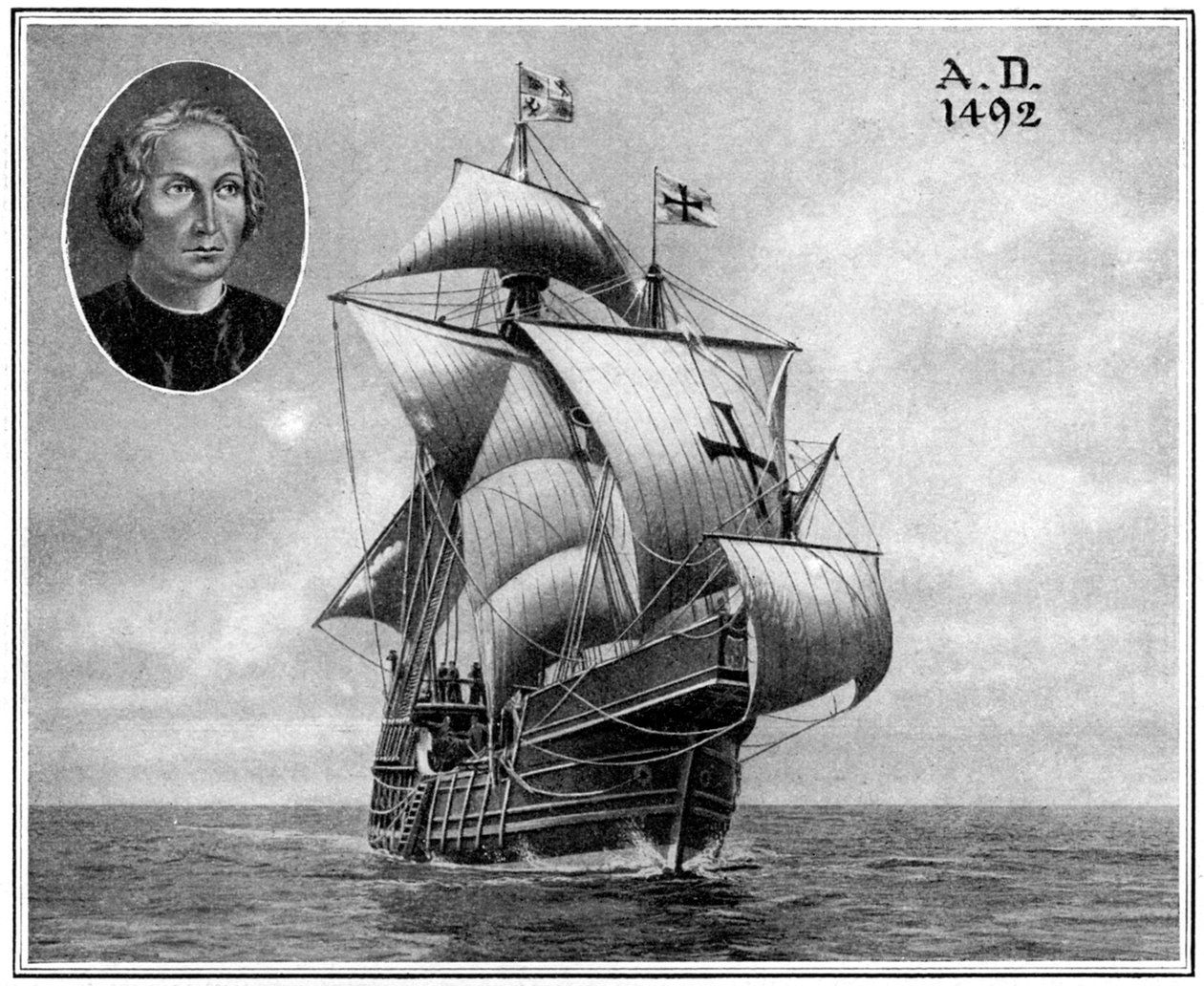 En kopia av ett av Christopher Columbus segelfartyg, 1922 av Unbekannt