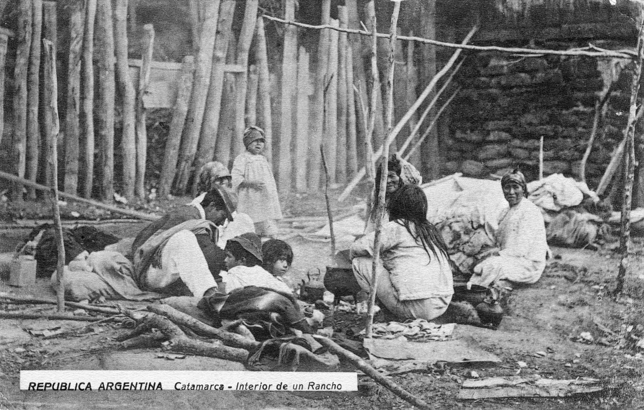 En familj på jobbet, Catamarca, Argentina, tidigt 1900-tal av Unbekannt