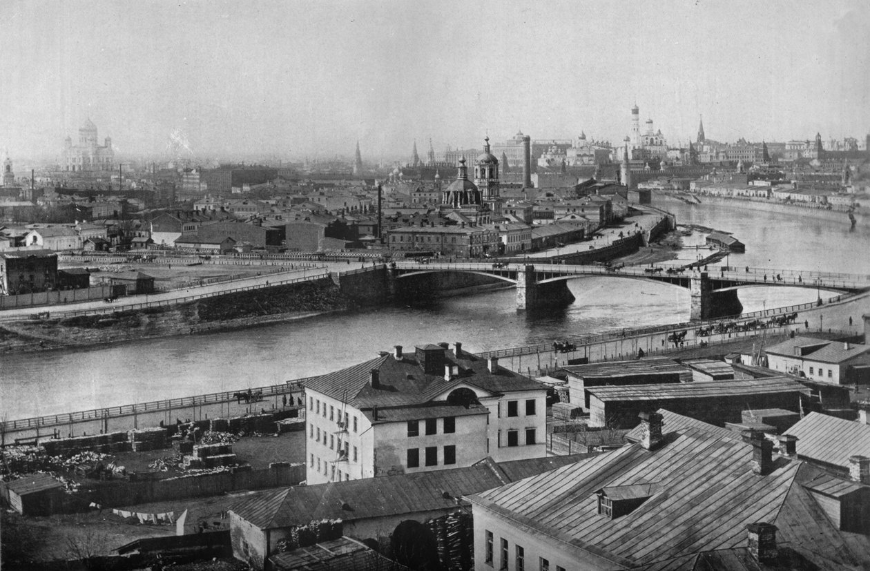 En allmän bild av Moskva, som visar Kreml, 1915 av Unbekannt