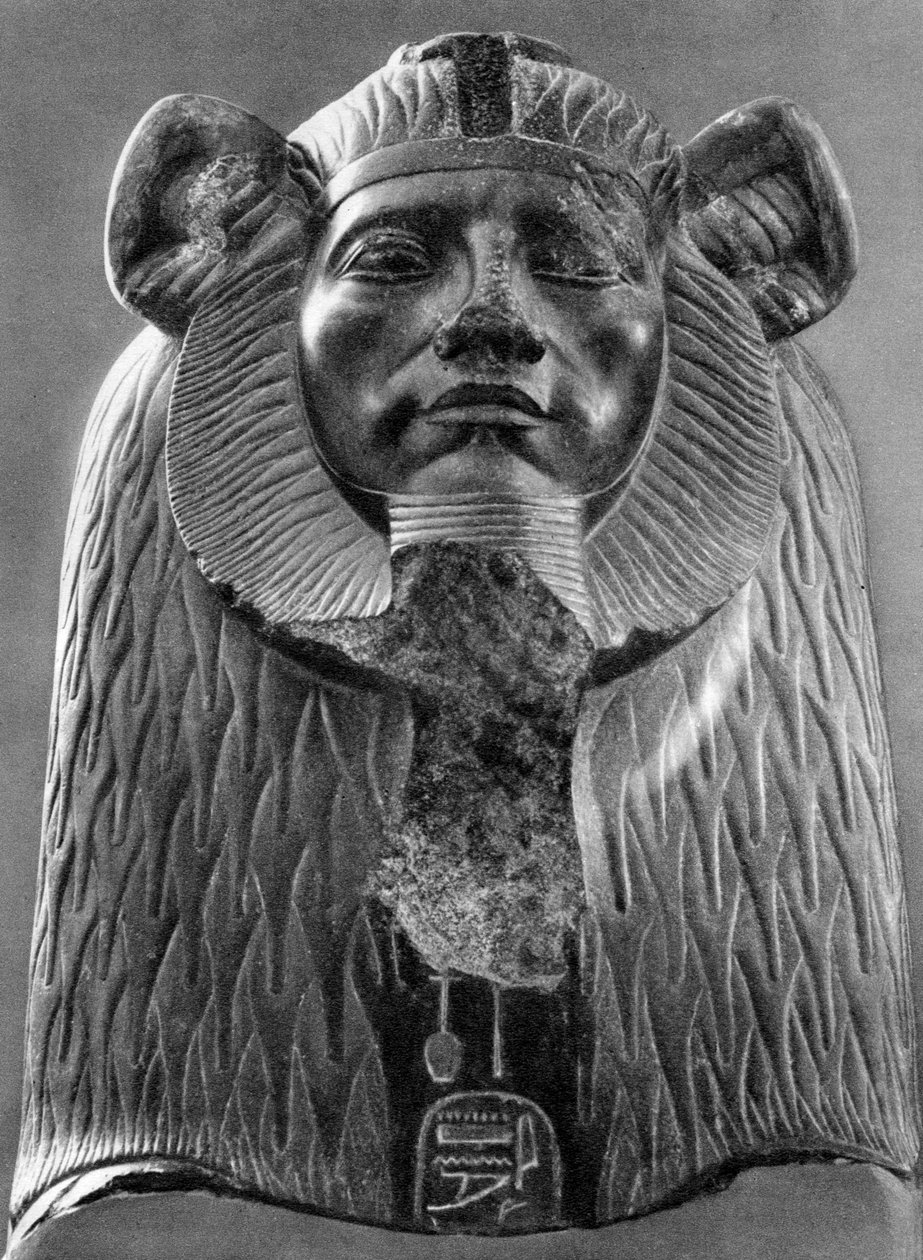 En granitsfinx av kung Amenemhat III, c1820 f.Kr. 1936 av Unbekannt