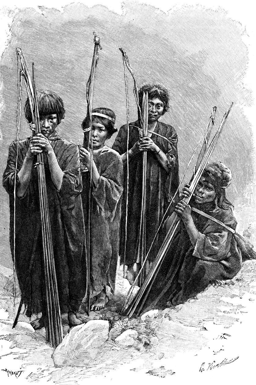 En grupp av Antis Ashaninkas, Peru, 1895 av Unbekannt