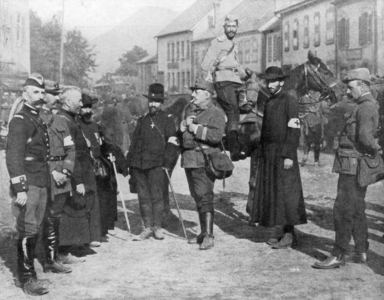 En grupp militärpräster, första världskriget, 1914 av Unbekannt
