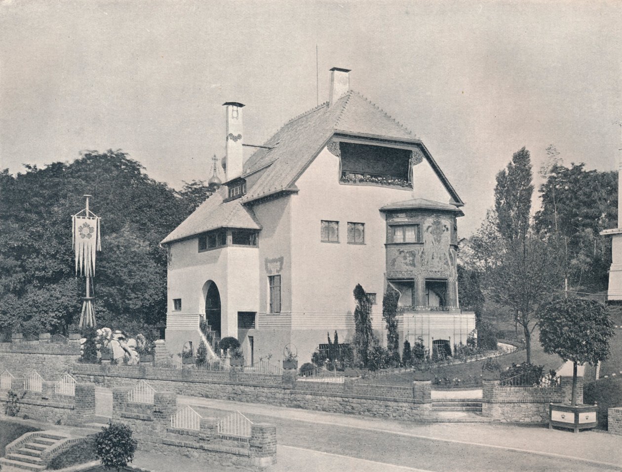 Ett hus ritat av Hans Christiansen, c1901 1901-1902 av Unbekannt