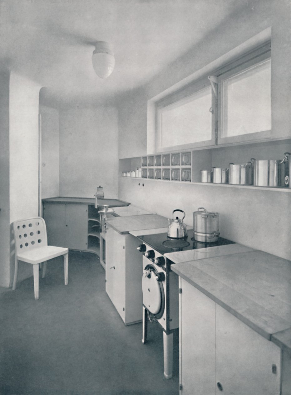 Ett kök designat av professor Oswald Haerdtl i Wien, 1935 av Unbekannt
