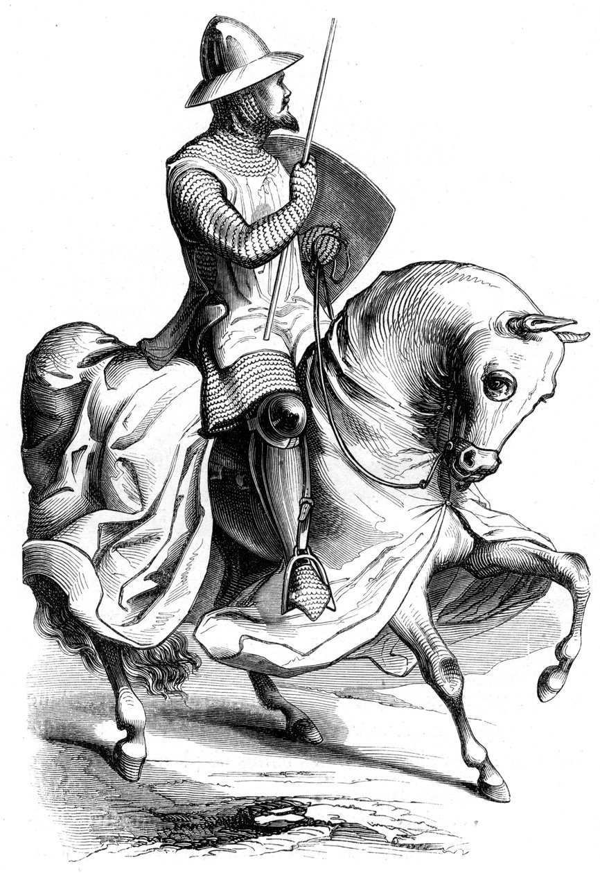 En riddare av kung Ludvig VI av Frankrike, c1300-talet 1849 av Unbekannt