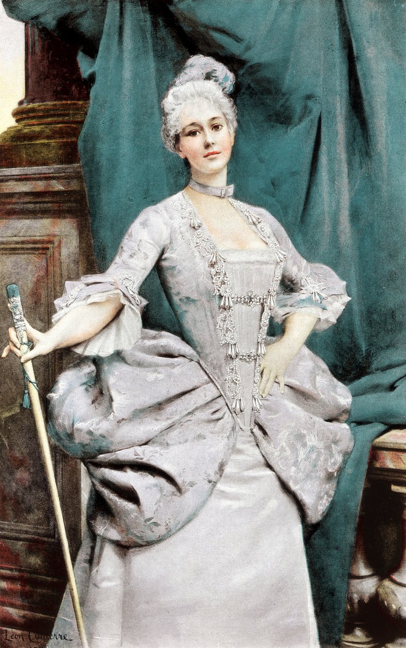 En dam av rang av Ludvig XV:s tid, 1889 av Unbekannt