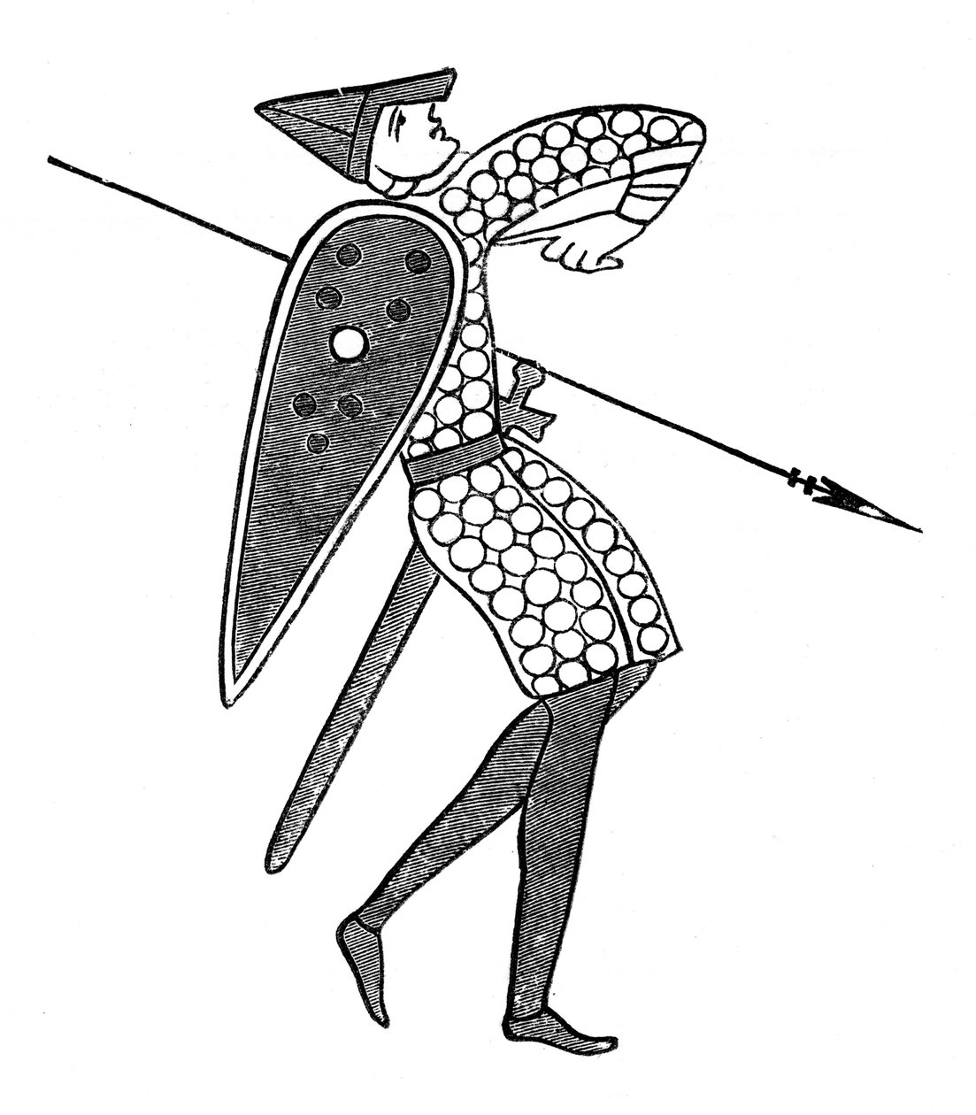 En lancer av Williams armé, Bayeux Tapestry, c1070s, 1870 av Unbekannt