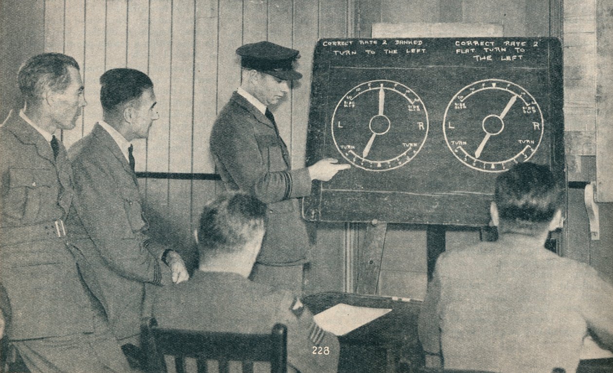 En föreläsning om instrumentflygning vid Central Flying School i Upavon, Wiltshire, c1936 c1937 av Unbekannt