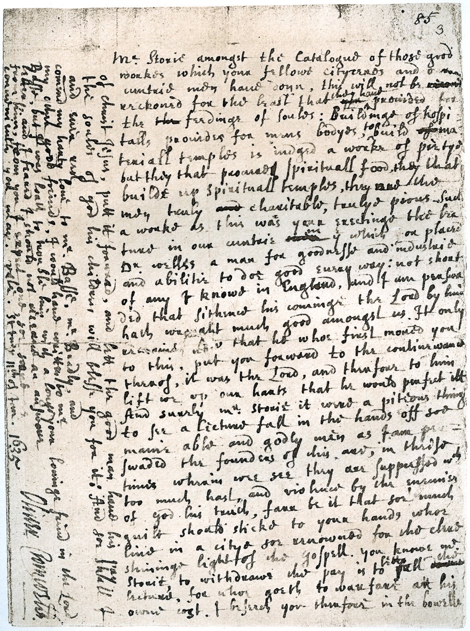 Ett brev till en Mr Storie av Oliver Cromwell, St Ives, 11 januari, 1635-1636, 1899 av Unbekannt
