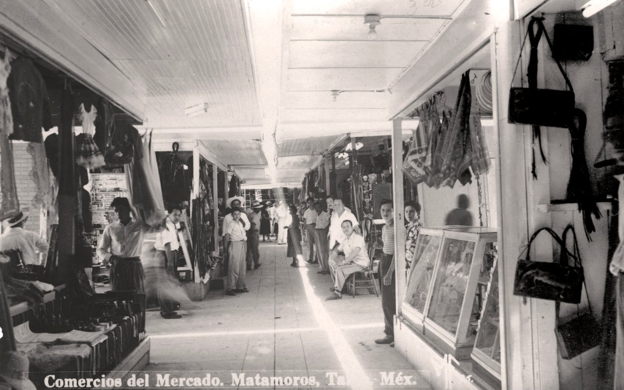En marknad i Matamoros, Mexiko, ca 1900-talet av Unbekannt