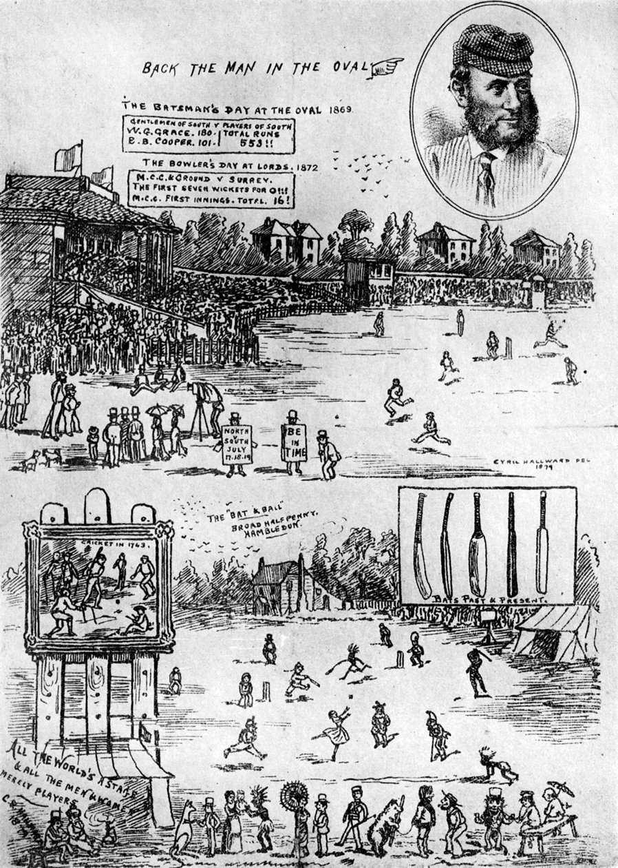 Ett minne av James Southertons cricketmatch, 1800-talet 1912 av Unbekannt