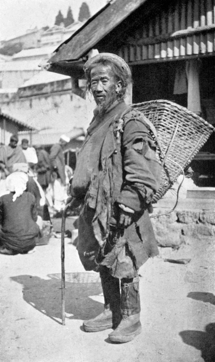 En infödd i Darjeeling, Västbengalen, Indien, c1910 av Unbekannt