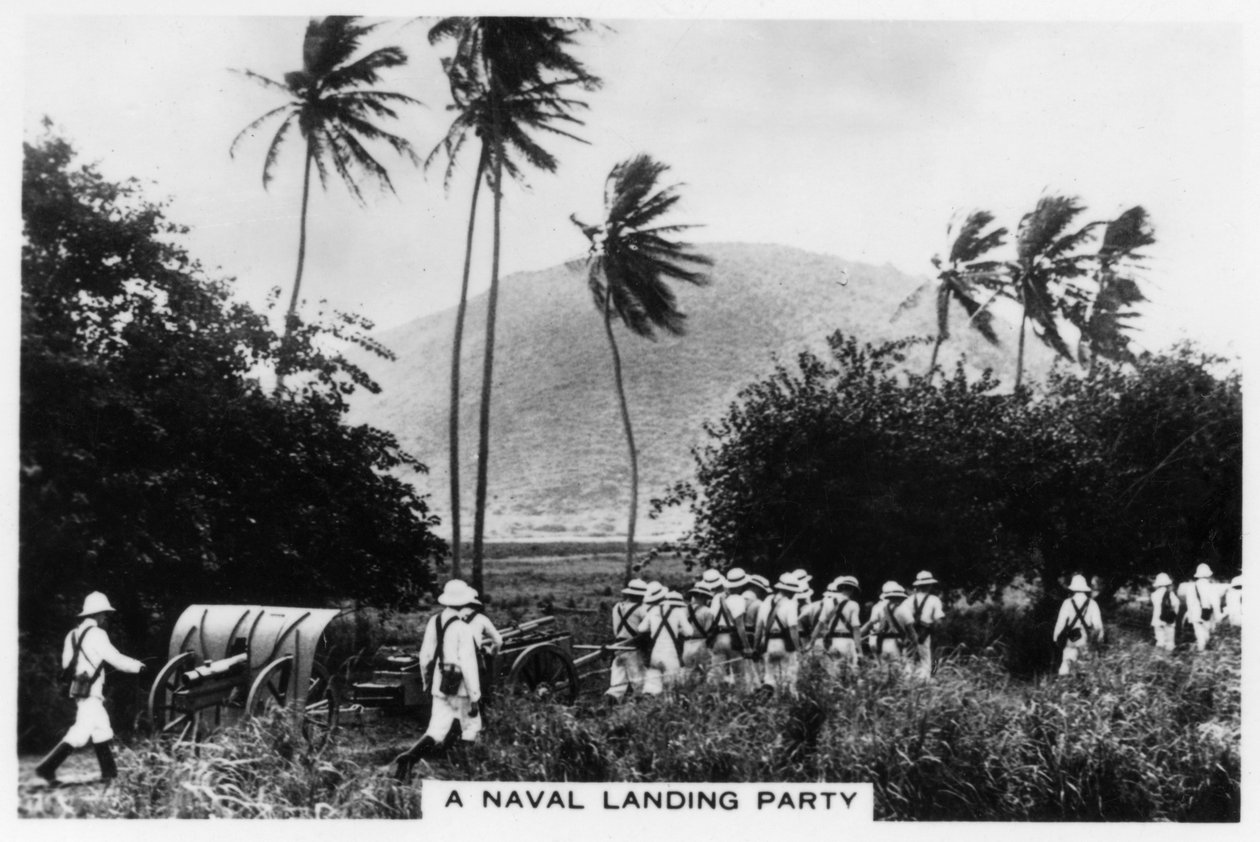 En marinlandningsfest, St Kitts, Västindien, 1937 av Unbekannt