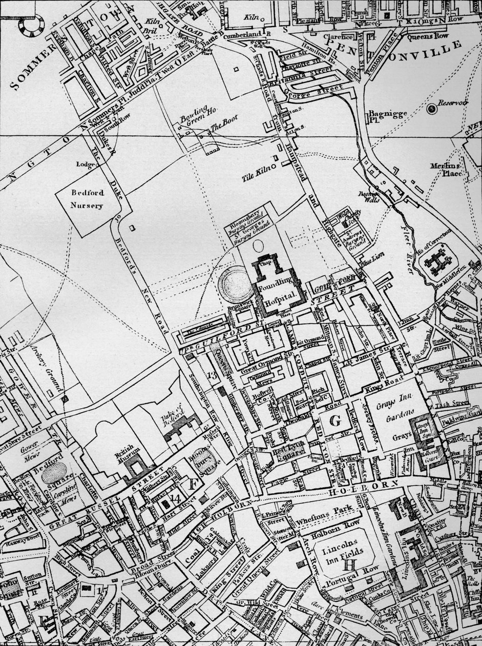 En plan av Holborn, St Giles och St Pancras, London, 1800 1911 av Unbekannt