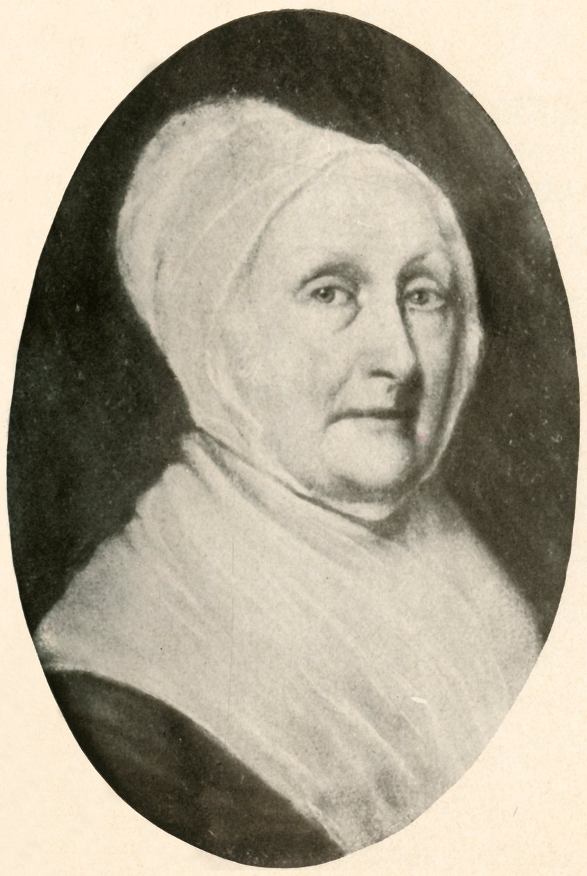Ett porträtt av Mrs. Pennington, som visar klänningen av en kväkardam, 1780, 1937. av Unbekannt