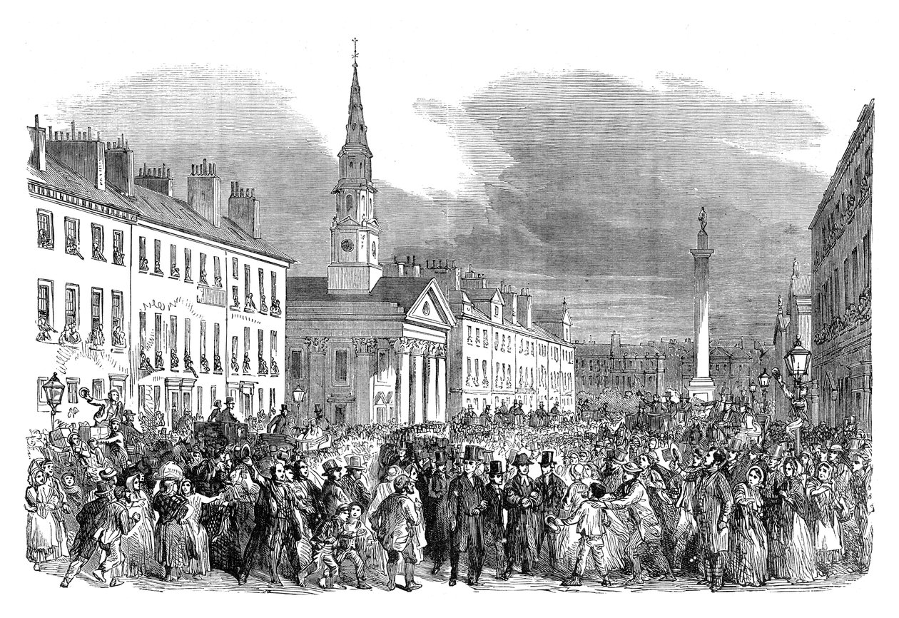 En procession av avskiljande ministrar från St.Andrews Church, Edinburgh, c1895 av Unbekannt