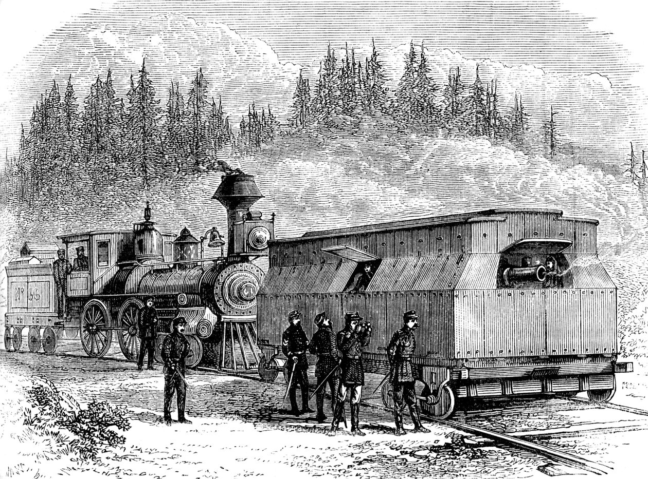 Ett järnvägsbatteri, amerikanska inbördeskriget, 1861-1865 c1880 av Unbekannt
