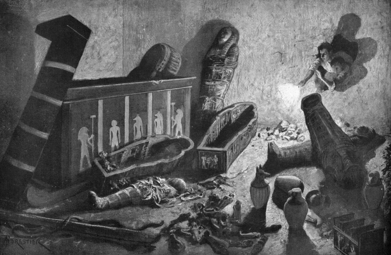 En genomsökt egyptisk grav, 1933-1934 av Unbekannt