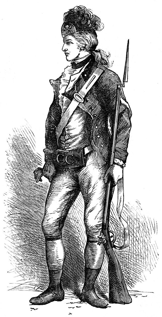 En riktig amerikansk gevärsman, c1776-1780 c1880 av Unbekannt