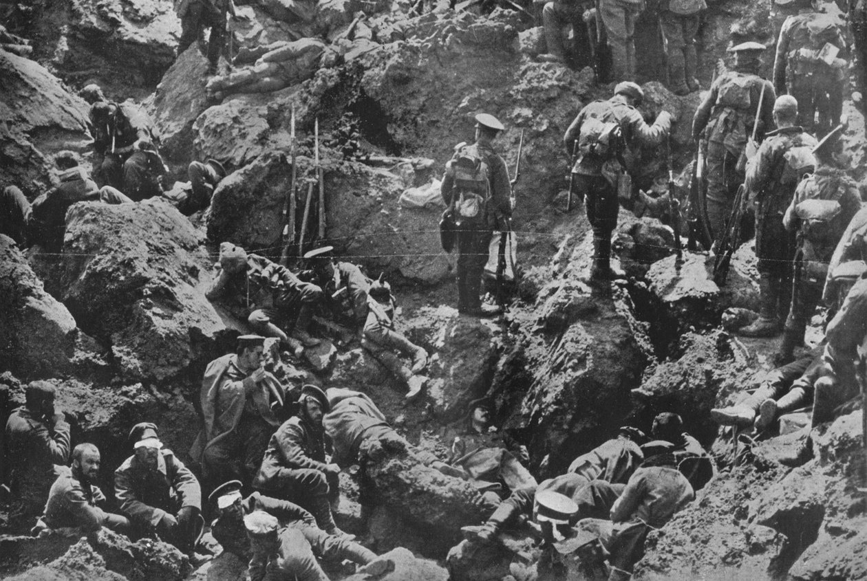 Ett anmärkningsvärt krigsfotografi, minerat och fångat av britterna, 1915 av Unbekannt