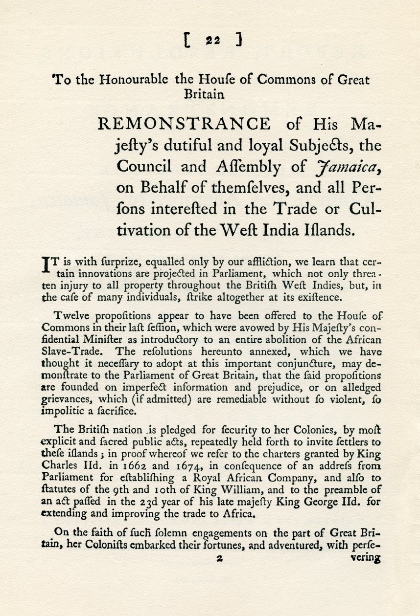 En remonstration av ämnet slavhandel, 1789 1965 av Unbekannt