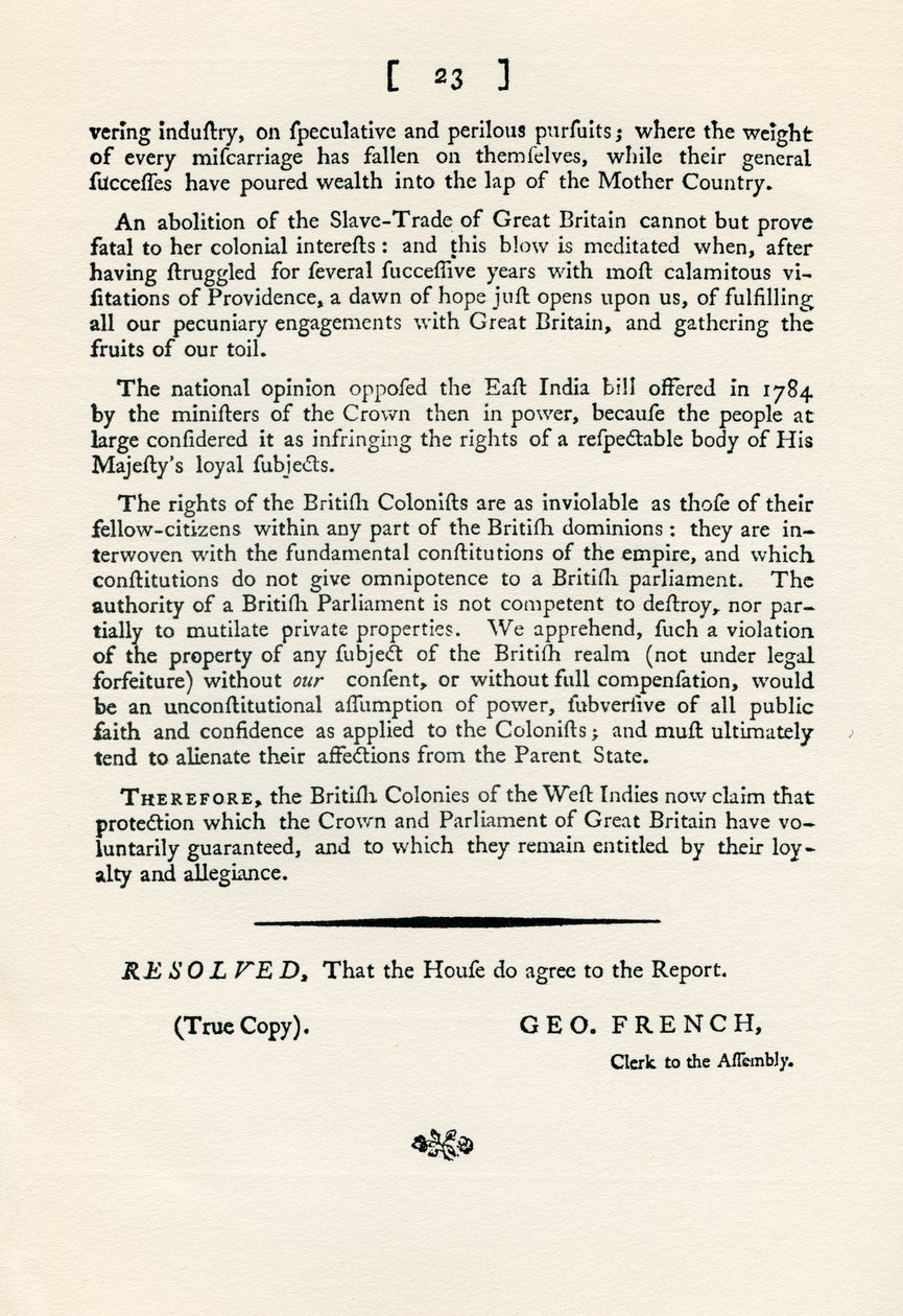 En remonstration av ämnet slavhandel, 1789 1965 av Unbekannt