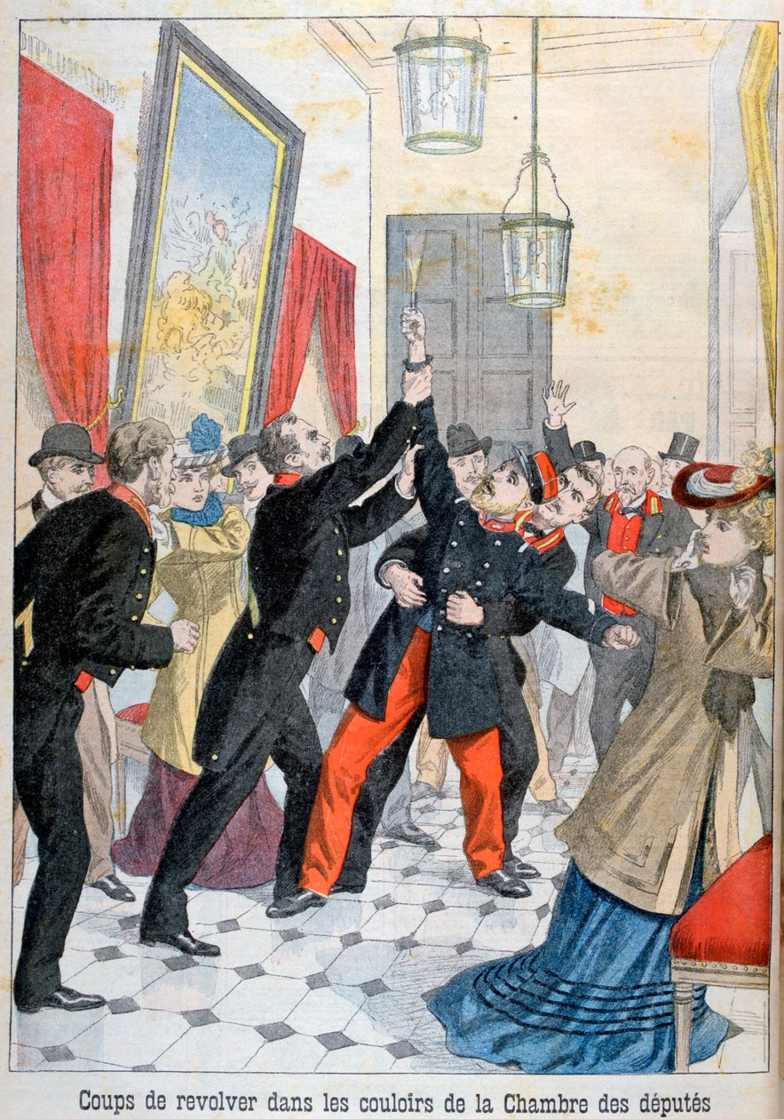 En revolver i korridorerna i deputeradekammaren, Paris, 1902 av Unbekannt