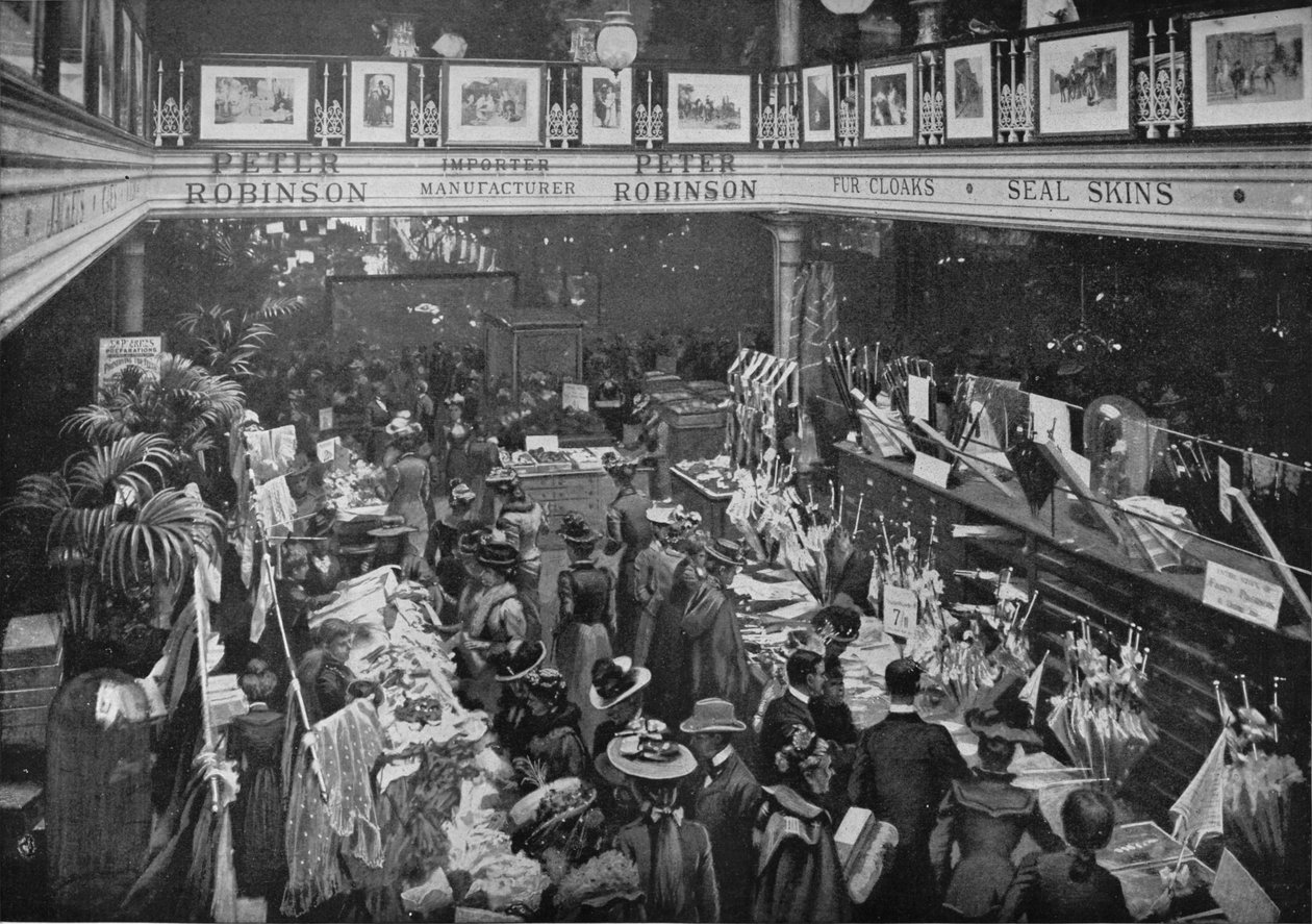 En försäljningsdag på Peter Robinsons varuhus, Oxford Street, London, c1903 1903 av Unbekannt