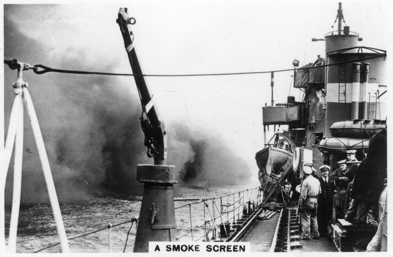 En rökskärm nedlagd av en jagare, 1937 av Unbekannt
