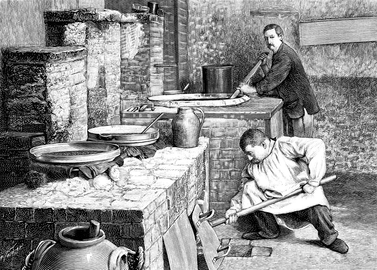 Ett steg i separationen av radium från beckblandning med användning av natriumkarbonat, c1900 av Unbekannt