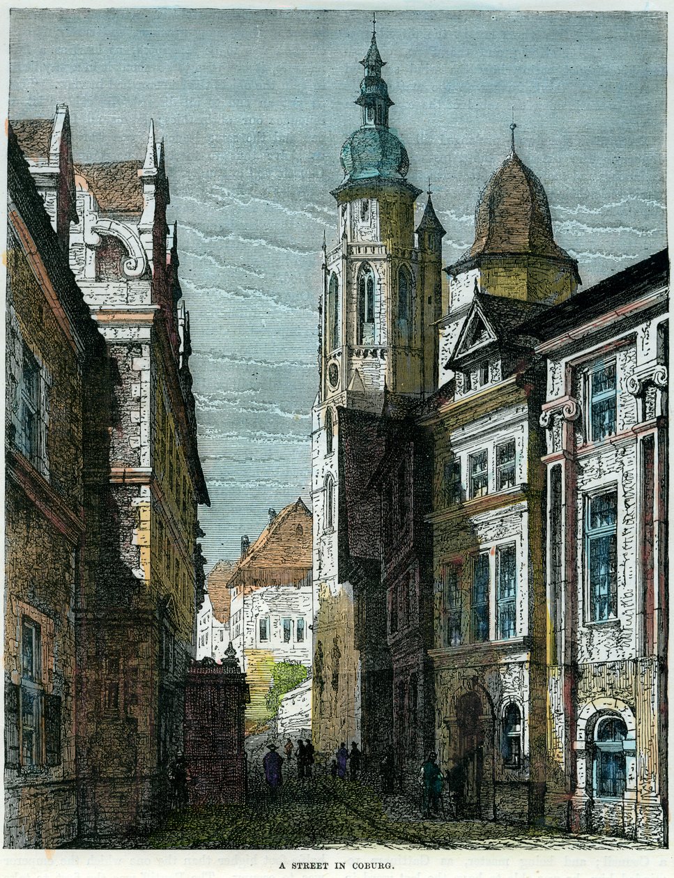 En gata i Coburg, Bayern, Tyskland, c1880 av Unbekannt