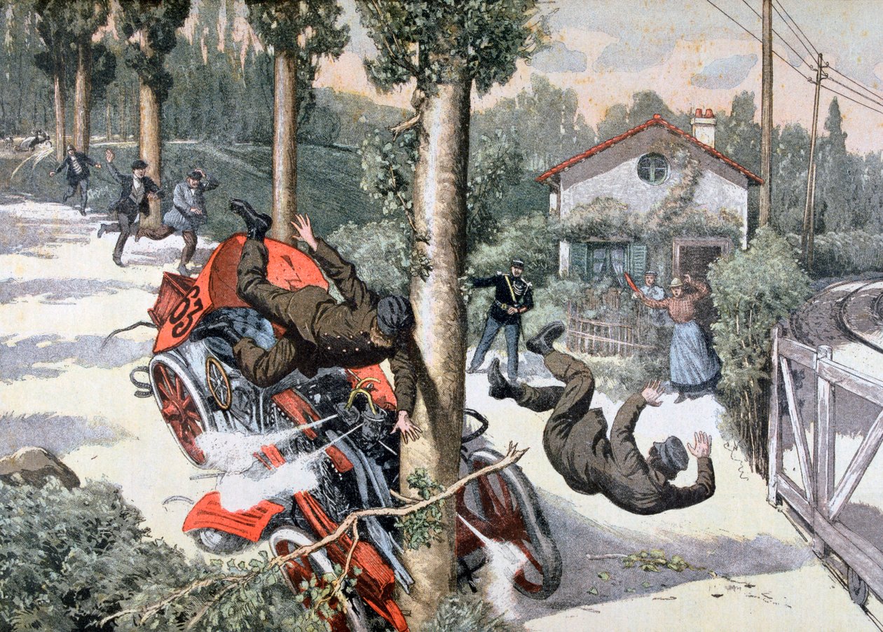 En fruktansvärd olycka, Paris till Madrid race, 1903 av Unbekannt