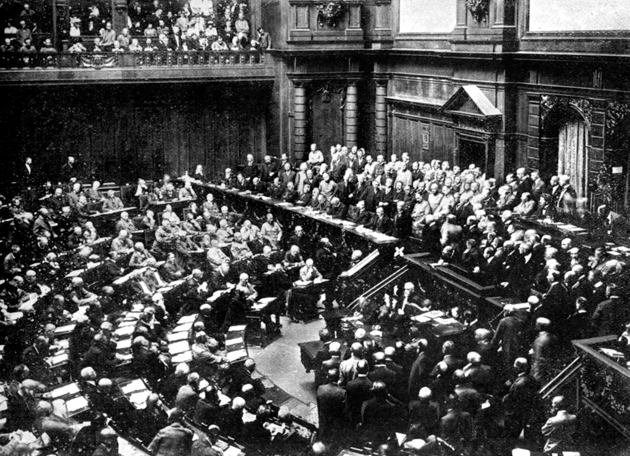 Ett typiskt sammanträde i Riksdagen, Tyska republikens parlament, 1926 av Unbekannt