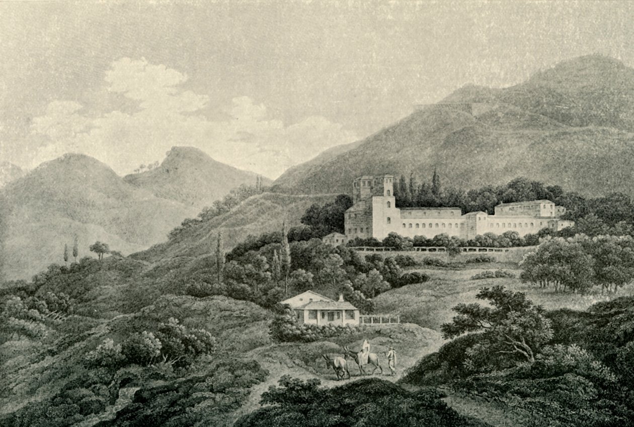 Utsikt över den kungliga villan i Generalife i Granada, 1800-talet, 1907. av Unbekannt