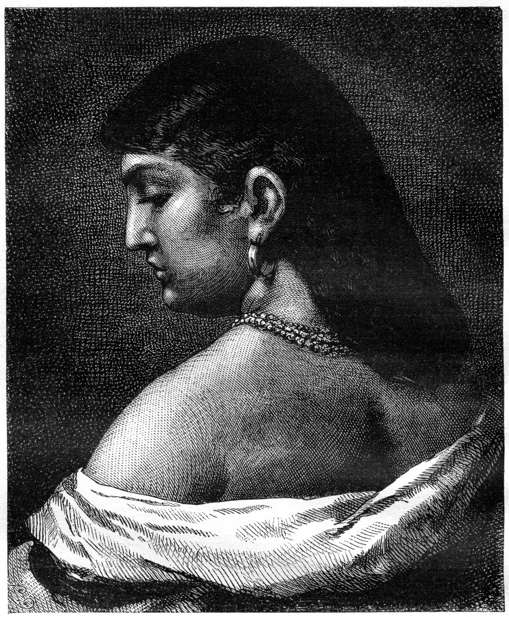 En kvinna från Trastevere, Rom, Italien, 1800-talet av Unbekannt