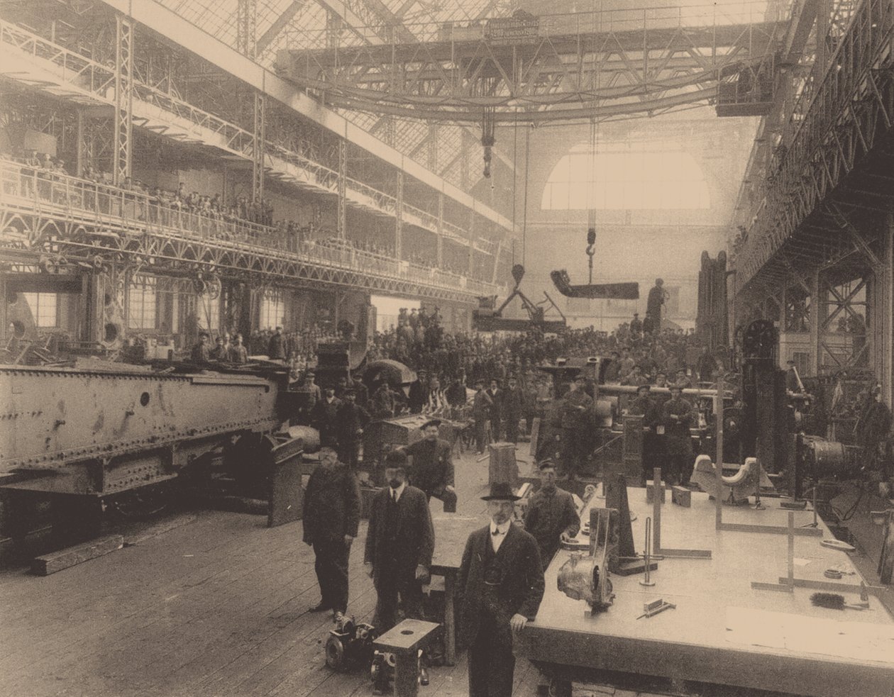 En verkstad i Putilovfabriken, ca. 1914 av Unbekannt