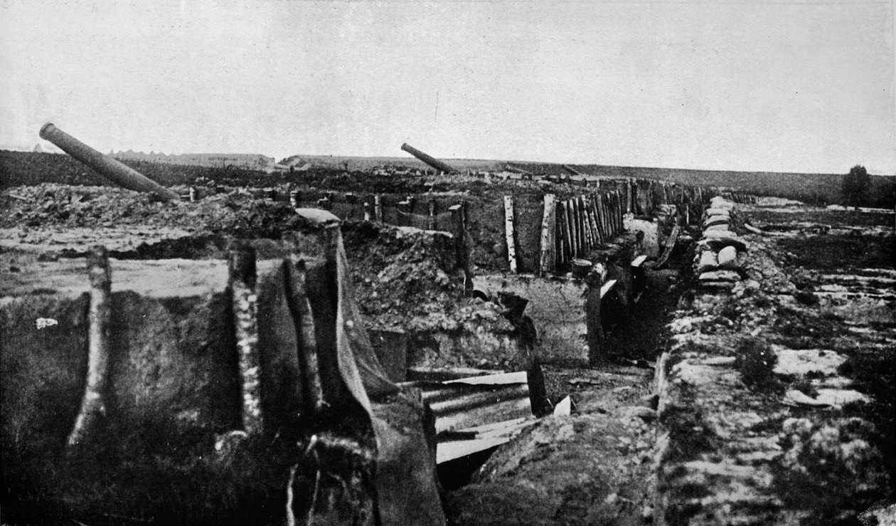 Övergivna brittiska skyttegravar och vapen vid Maubeuge, 1914 av Unbekannt