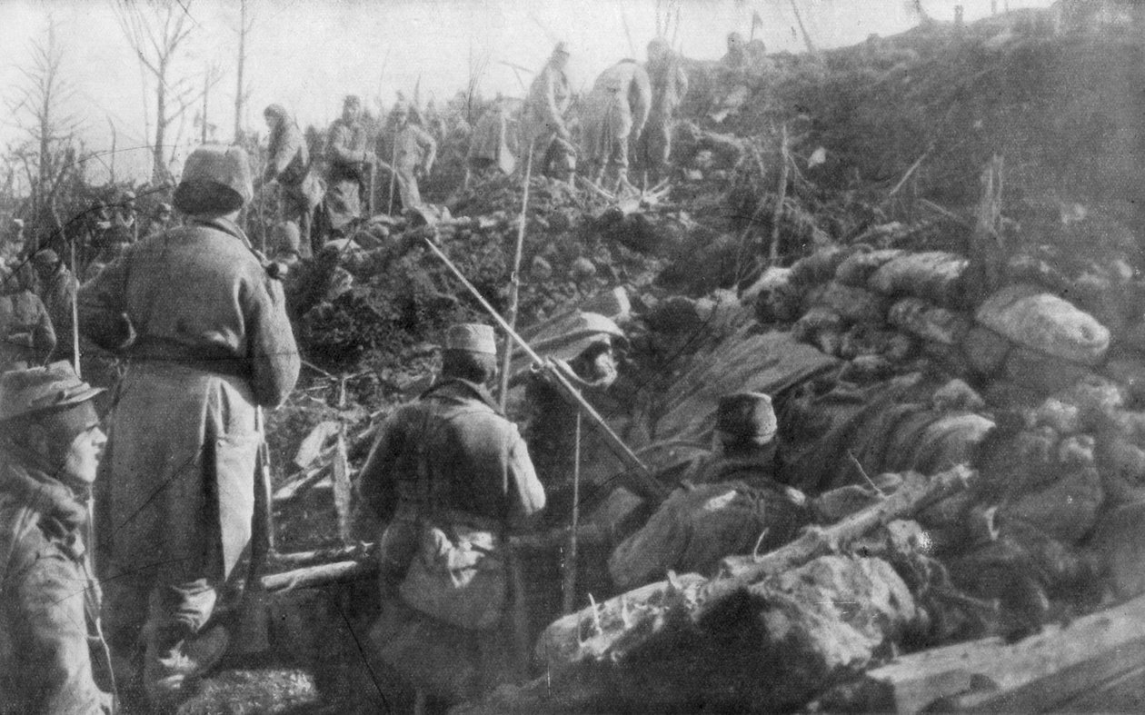 Övergivna tyska skyttegravar, Eparges ås, nära Verdun, Frankrike, augusti 1915 av Unbekannt