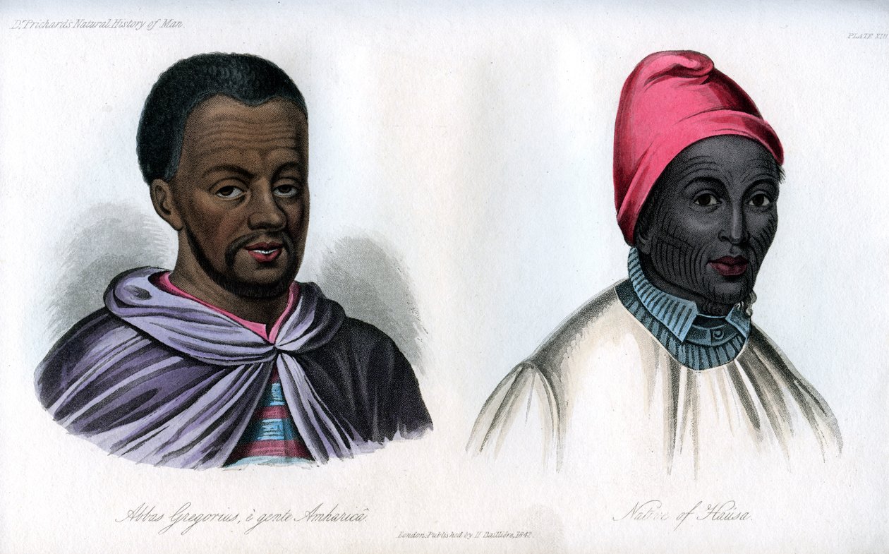 Abbas Gregorius och en infödd Hausa, 1848 av Unbekannt