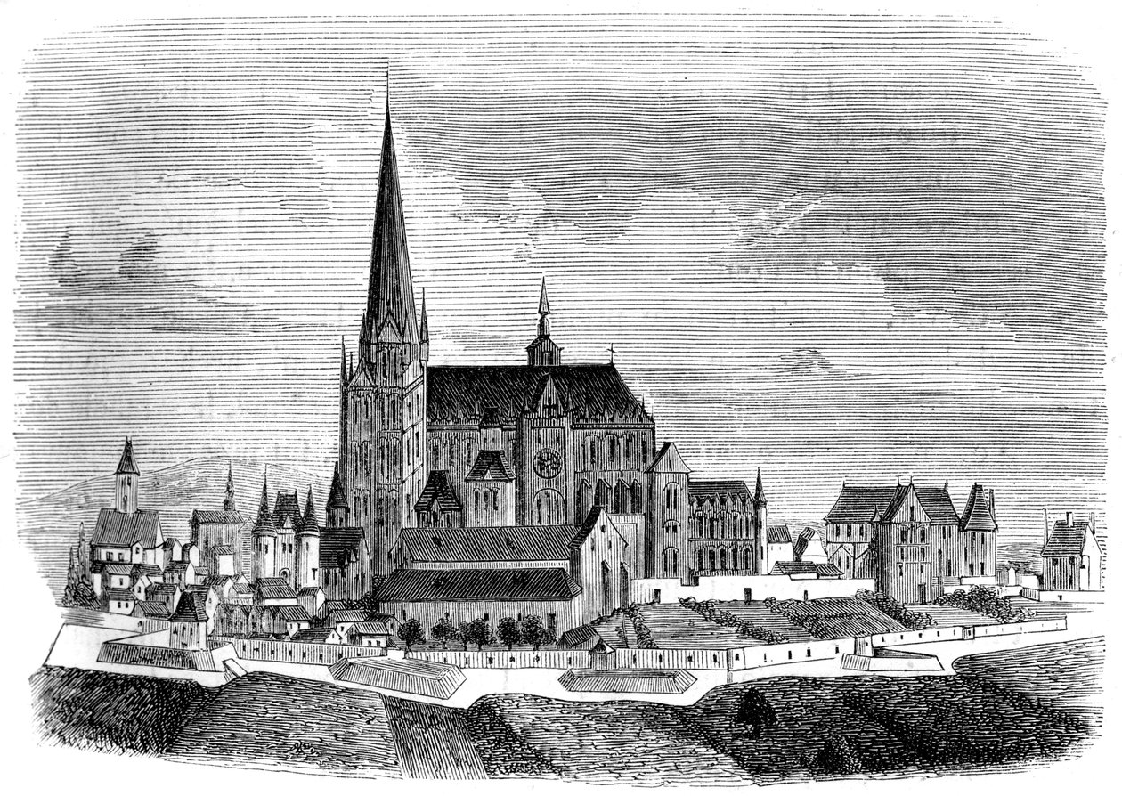 Abbey of Saint-Denis, sent 1500-tal 1849 av Unbekannt