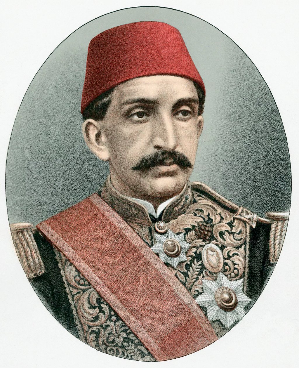 Abdul Hamid II 1842-1918, Turkiets sista sultan, c1880 av Unbekannt