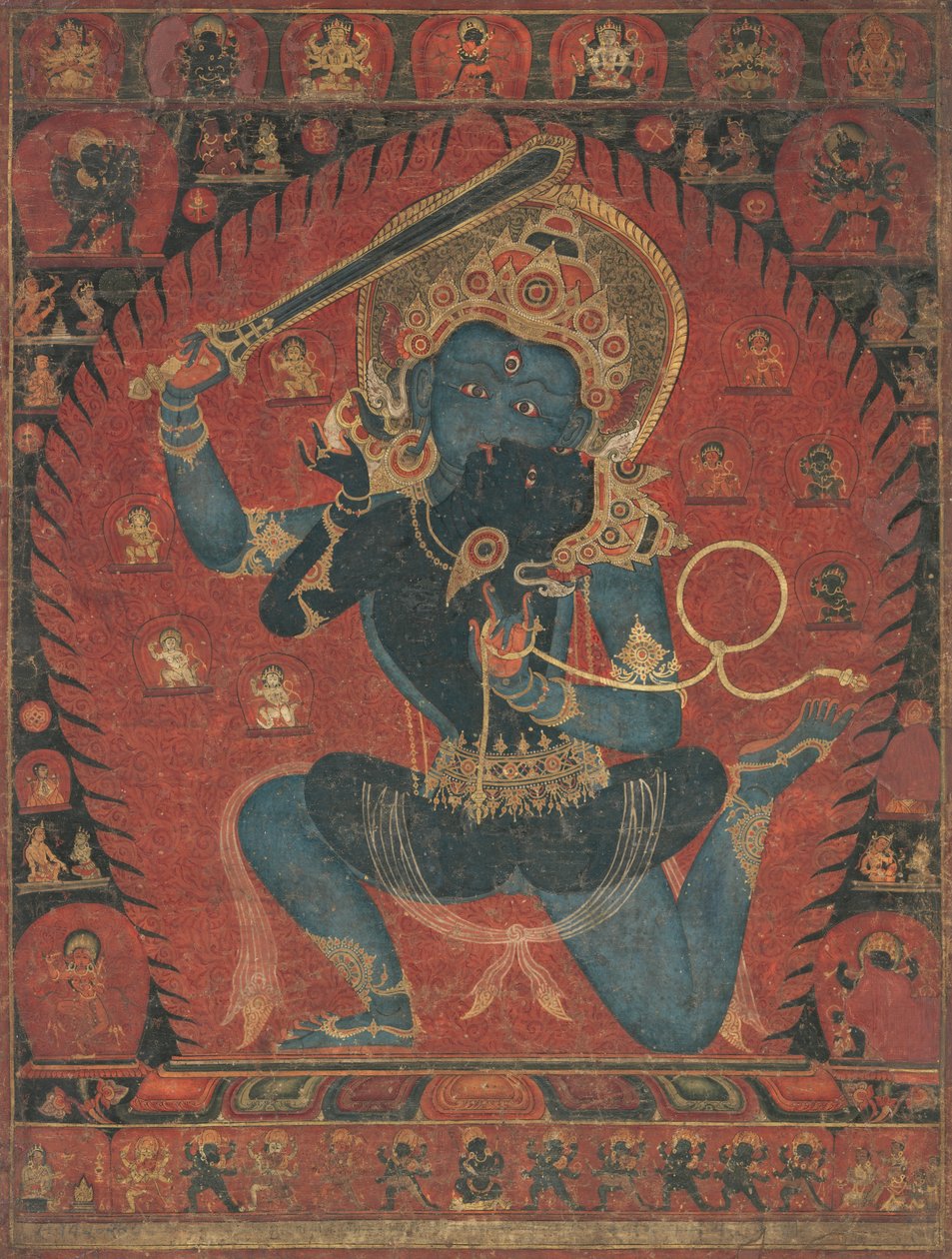 Acala med gemål Vishvavajri, 1525-50. av Unbekannt