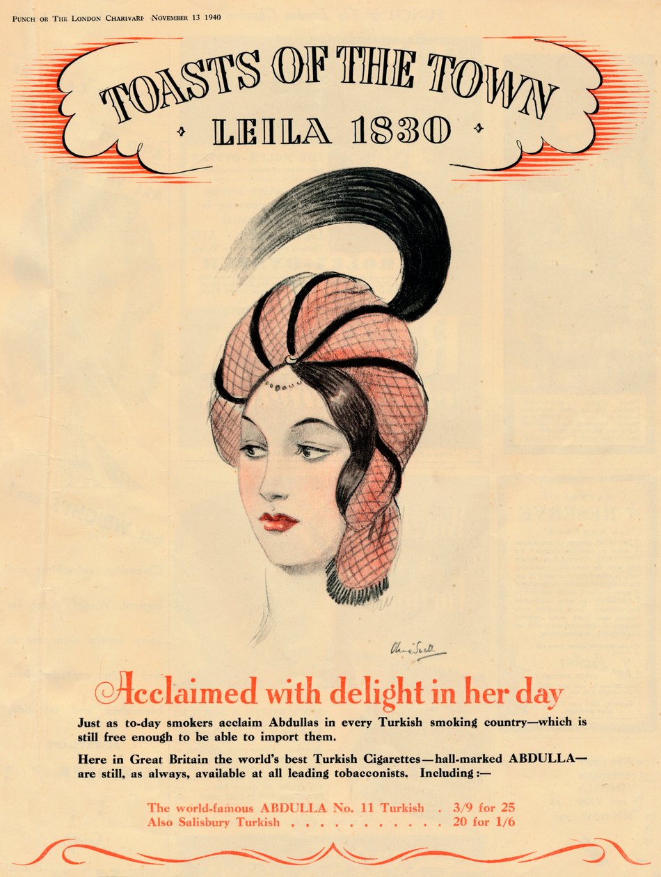 Hyllad med förtjusning i sin tid, Toasts of the Town - Leila 1830, 1940 av Unbekannt