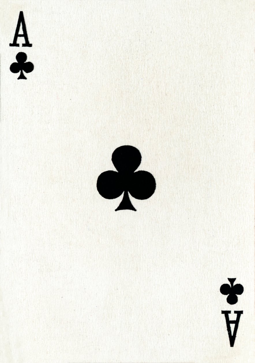 Ace of Clubs från en kortlek med Goodall & Son Ltd. spelkort, c1940 av Unbekannt
