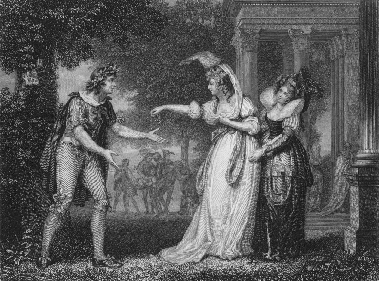 Akt I Scene II från As You Like It, c1800-talet av Unbekannt