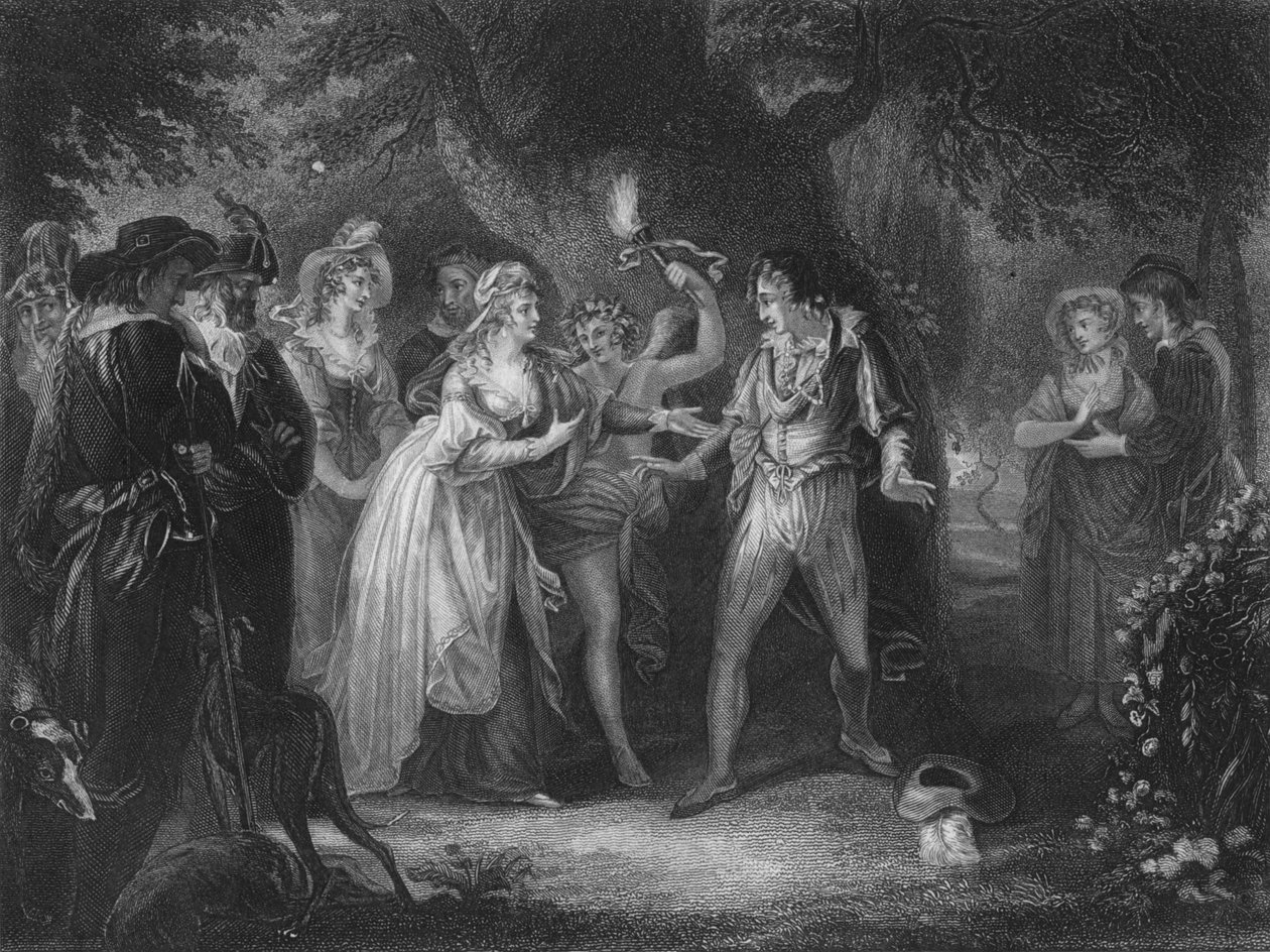 Akt V Scen IV från As You Like It, c1800-talet av Unbekannt