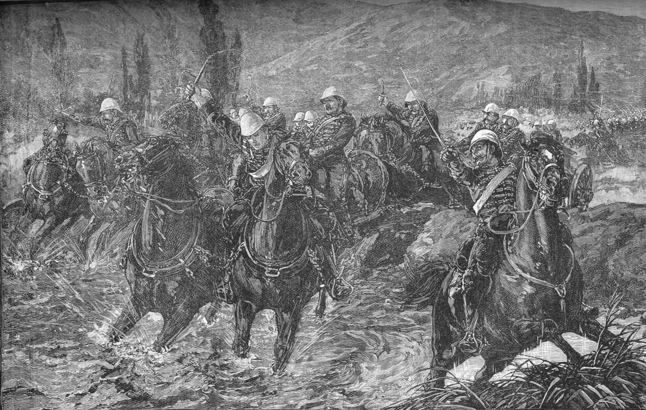 Action in the Chardeh Valley, 11 december 1879, Trying to Save the Guns, 1879, c1880 av Unbekannt