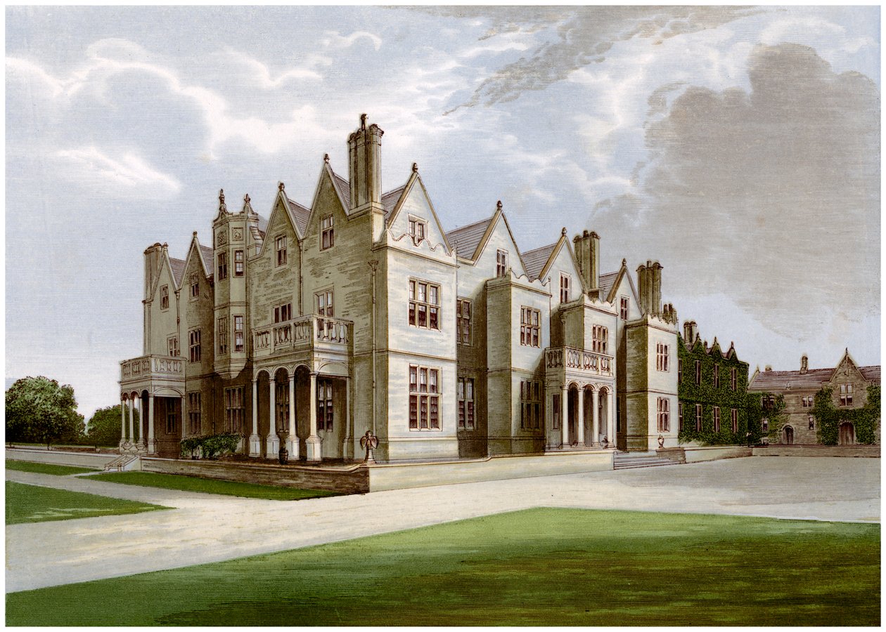 Acton Reynald Hall, Shropshire, hem för Baronet Corbet, c1880 av Unbekannt