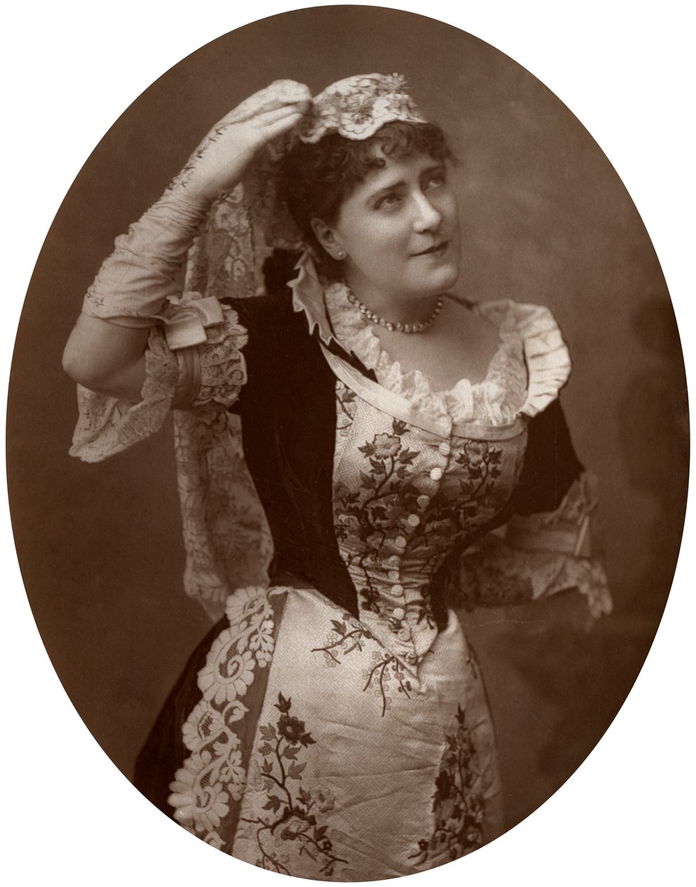 Ada Cavendish, brittisk skådespelerska, 1882 av Unbekannt
