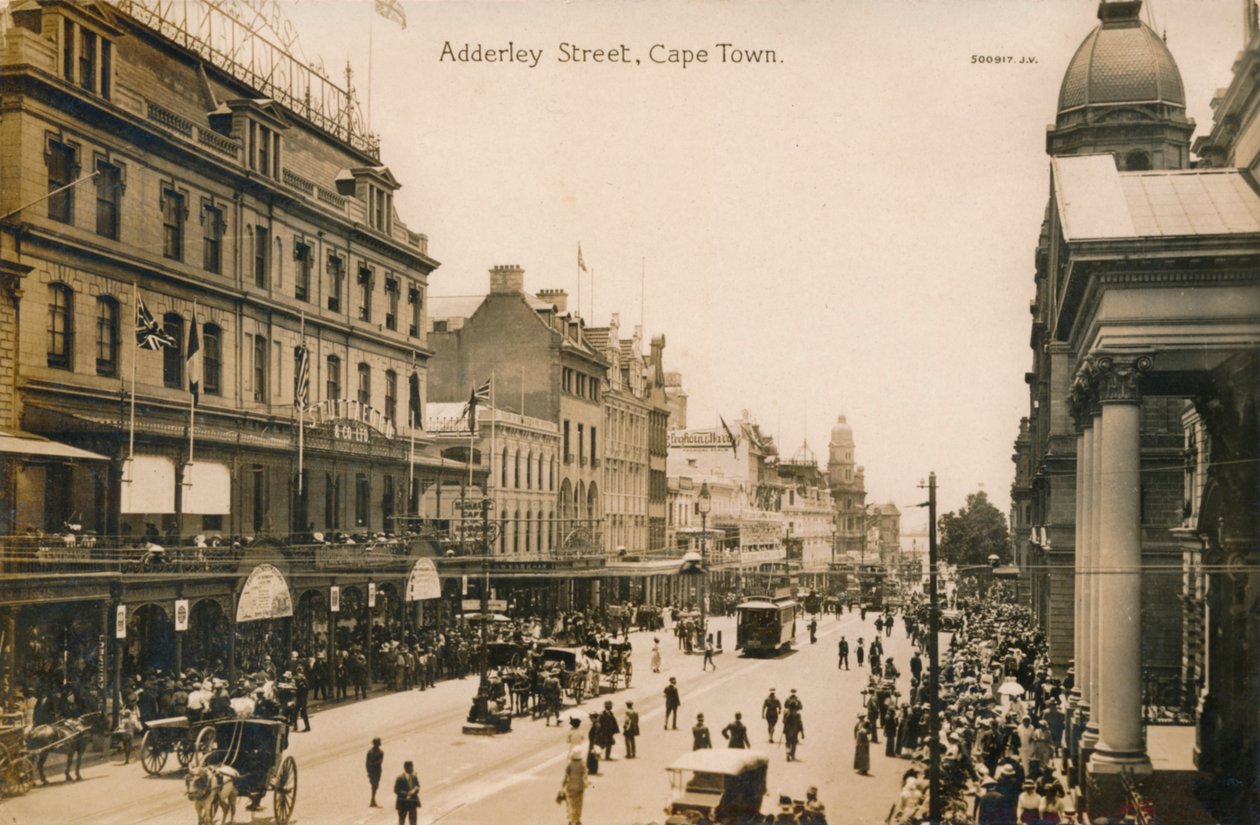 Adderley Street, Kapstaden, c1900 av Unbekannt